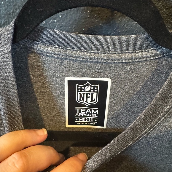 NFL Gray and Orange Short Sleeve Tee with Bronco Logo - Picture 3 of 4